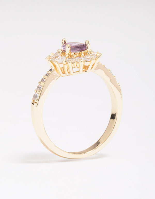 Gold Plated Regal Pear Ring