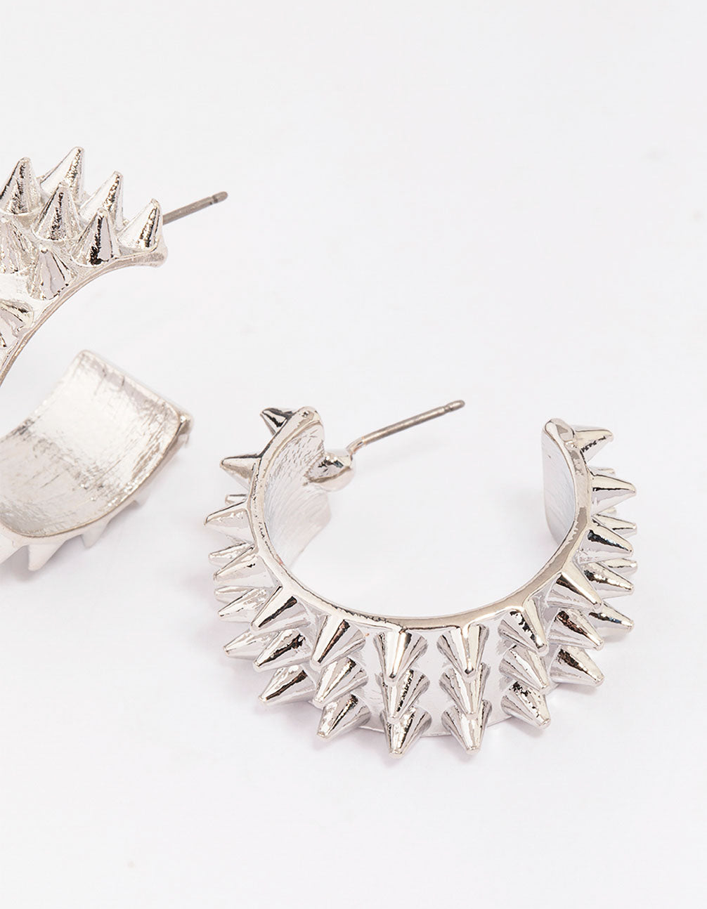 Silver Triple Row Alternative Hoop Earrings