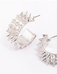Silver Triple Row Alternative Hoop Earrings - link has visual effect only