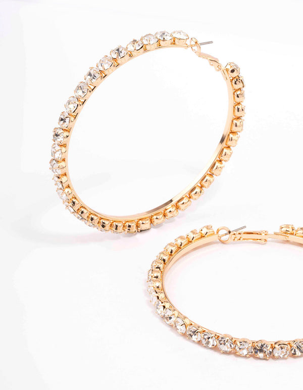 Gold Luxe Bling Drop Earrings