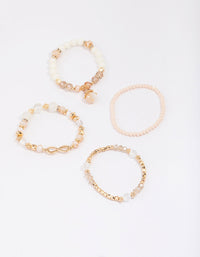 Gold Infinity Stretch Bracelet 4-Pack - link has visual effect only
