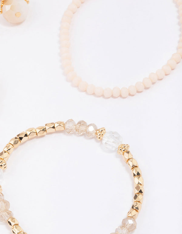 Gold Infinity Stretch Bracelet 4-Pack
