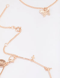 Rose Gold Butterfly Bracelet & Anklet 4-Pack - link has visual effect only