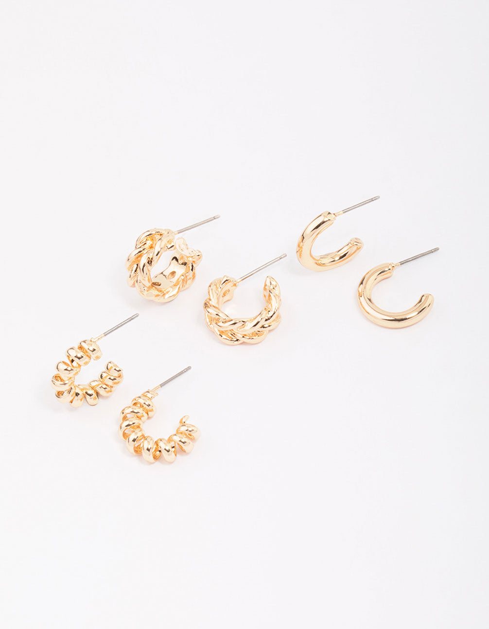 Gold Mixed Hoop Earring 3-Pack