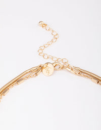 Gold Diamante & Tassel Trio Statement Necklace - link has visual effect only