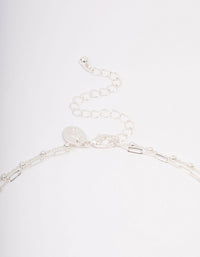 Silver Plated Coin Station Layered Necklace - link has visual effect only