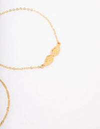 Gold Plated Angel Wine Chain Bracelet Pack - link has visual effect only