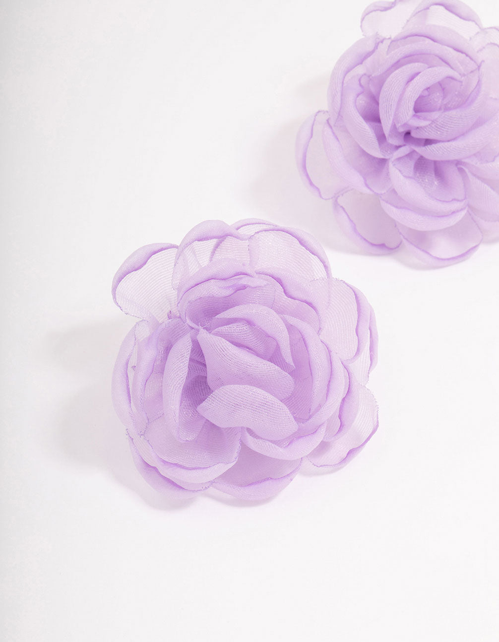 Lilac Flower Petal Stud Earrings