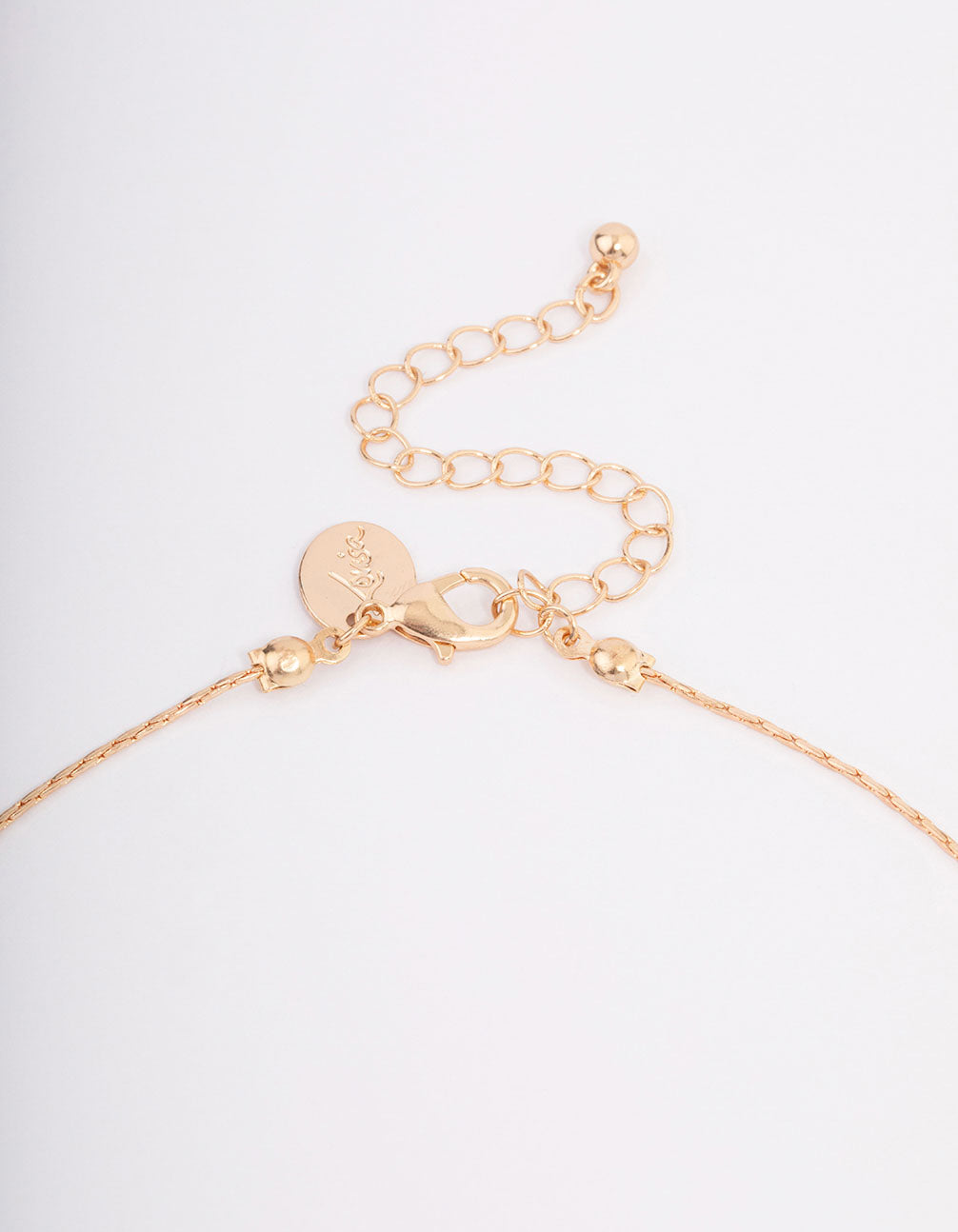 Gold Graduating Detail Flower Lariat Necklace