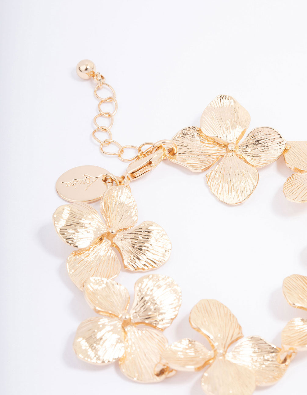 Gold Detail Flower Chain Bracelet