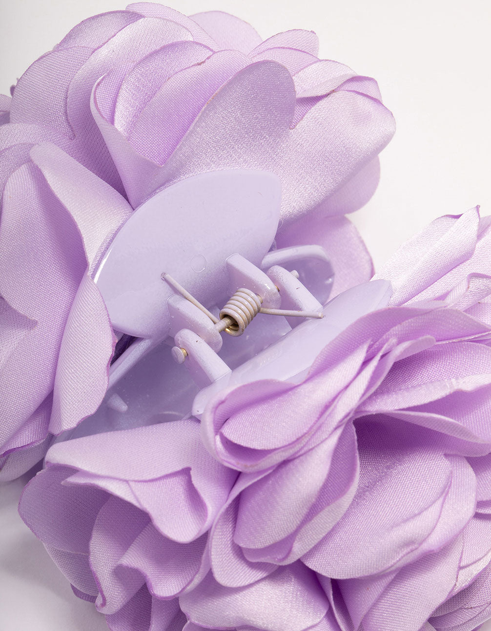 Purple Fabric Small Flower Hair Claw Clip