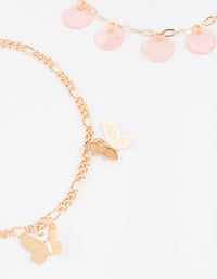 Gold Mixed Butterfly Anklet 3-Pack - link has visual effect only