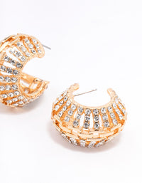 Gold Antique Diamante Small Drop Earrings - link has visual effect only