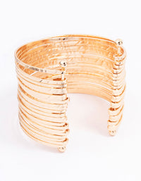Gold Large Textured Wrist Cuff - link has visual effect only