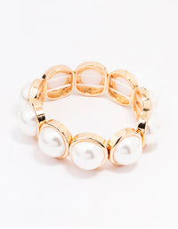 Gold Pearl Circular Bracelet - link has visual effect only