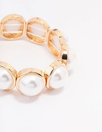 Gold Pearl Circular Bracelet - link has visual effect only