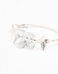 Silver Fine Butterfly Hoop Earrings - link has visual effect only