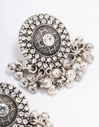 Antique Silver Fringe Drop Earrings - link has visual effect only