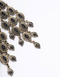 Antique Gold Cascading Tassel Drop Earrings - link has visual effect only