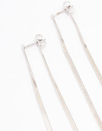Silver Snake Chain Drop Earrings - link has visual effect only