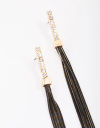 Gold Diamante Cupchain Drop Earrings - link has visual effect only