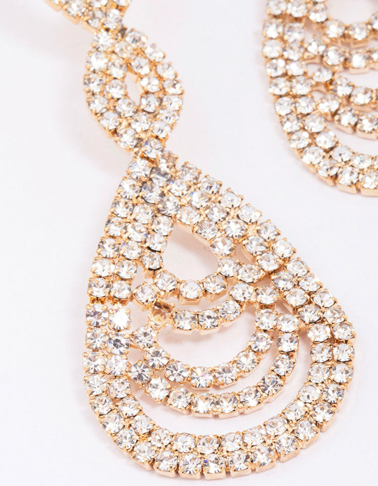 Gold Loop Drop Earrings