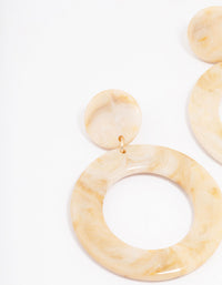 Acrylic Marble Circular Drop Earrings - link has visual effect only