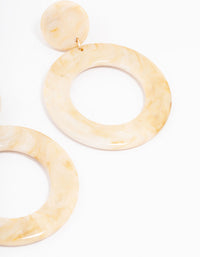 Acrylic Marble Circular Drop Earrings - link has visual effect only