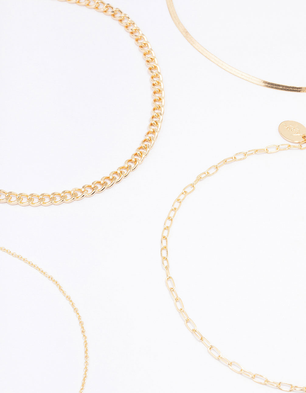 Gold & Black Heart Choker Necklace 5-Pack