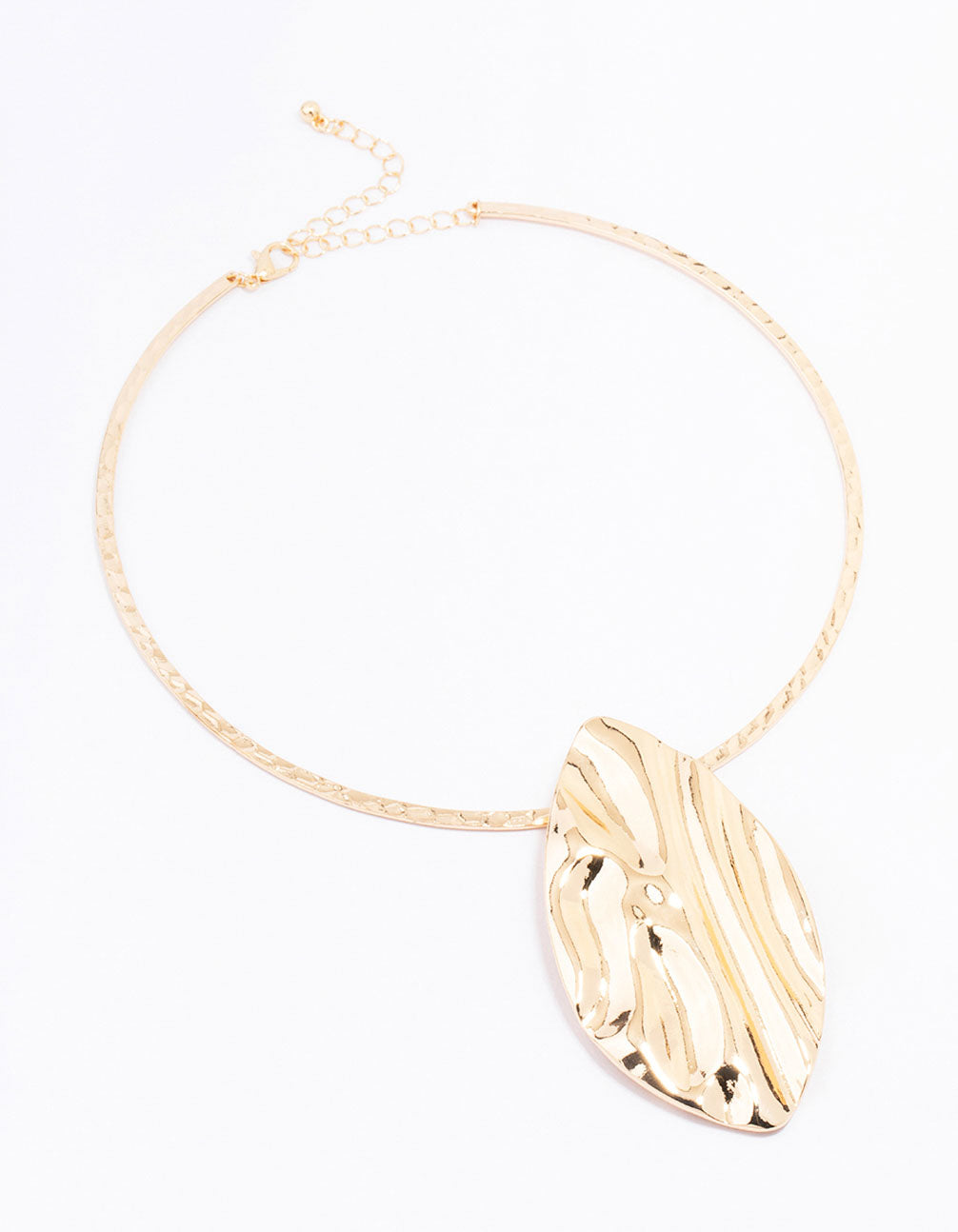 Gold Oval Statement Necklace