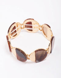 Gold Tortoiseshell Textured Molten Bracelet - link has visual effect only
