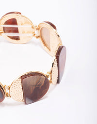 Gold Tortoiseshell Textured Molten Bracelet - link has visual effect only