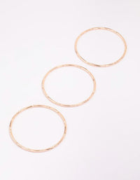 Rose Gold Textured Bangle 3-Pack - link has visual effect only