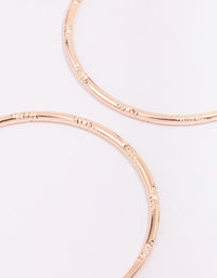 Rose Gold Textured Bangle 3-Pack - link has visual effect only