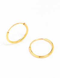 Gold Plated Sterling Silver Hoop Earrings 12mm - link has visual effect only
