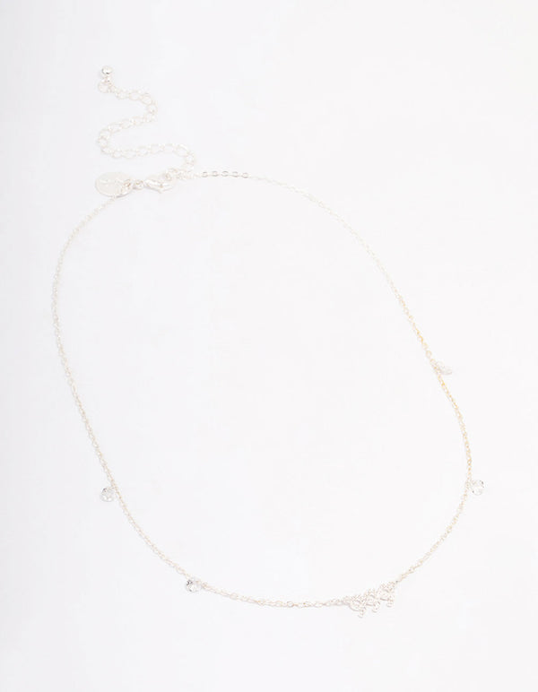 Silver Plated 999 Angel Number Cubic Zirconia Chain Necklace