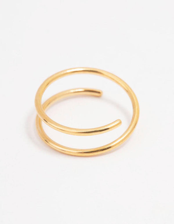 Gold Plated Titanium Twisted Nose Ring