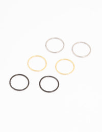 Titanium Mixed Metal Classic Nose Ring 6-Pack - link has visual effect only