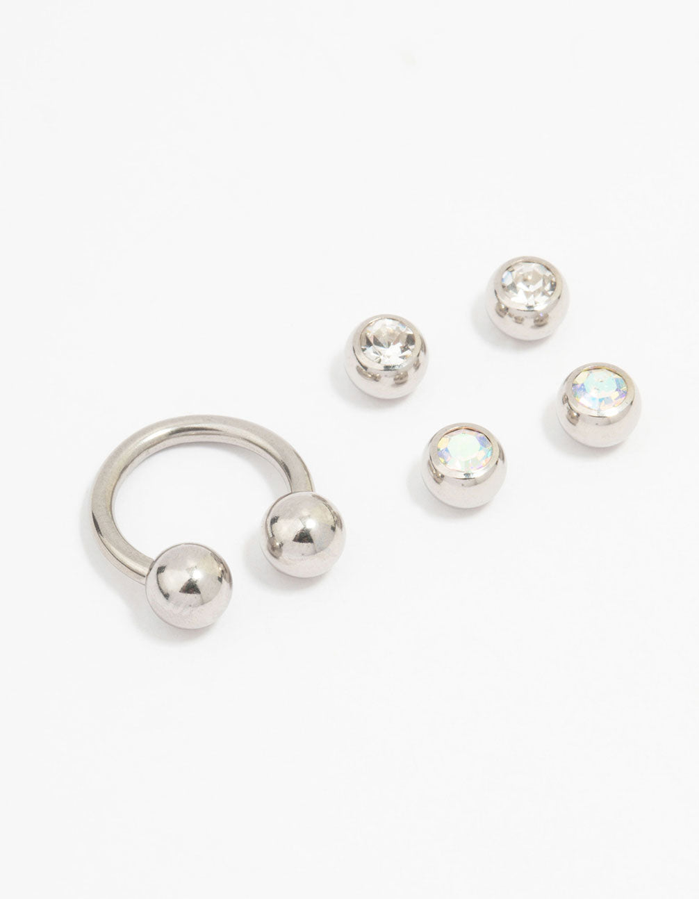 Surgical Steel Curved Interchangeable Belly Piercing Pack