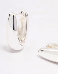 Silver Plated Slim Teardrop Hoop Earrings - link has visual effect only