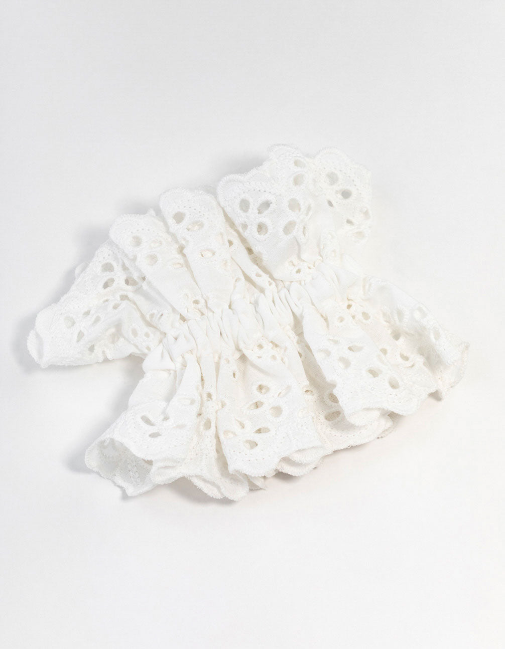 Broderie Fabric Anglaise Scrunchie