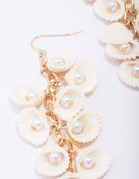 Gold Genuine Shell Drop Earrings - link has visual effect only
