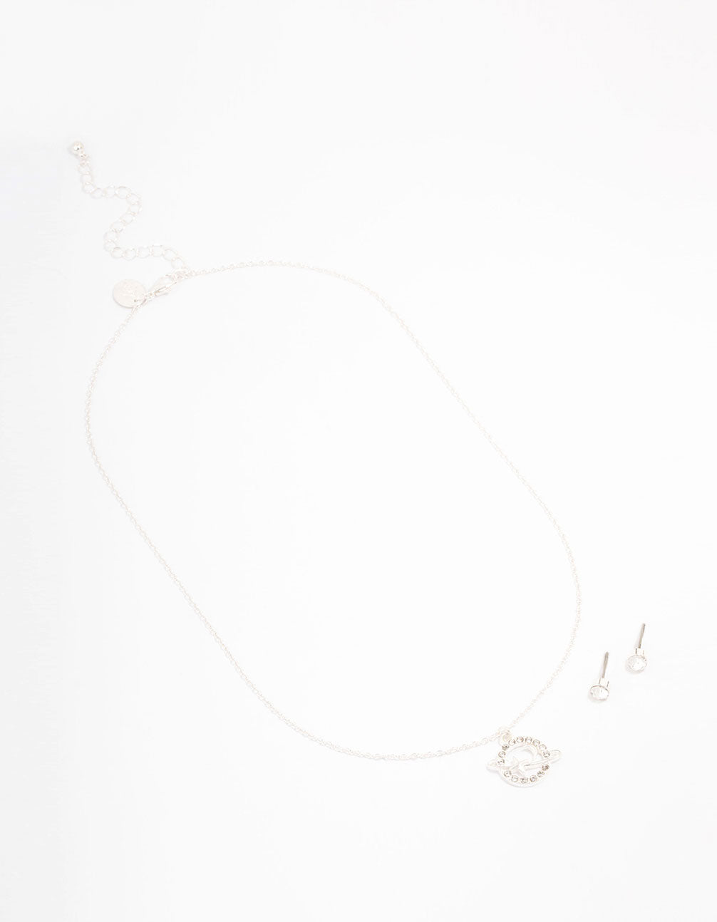Silver Planet Diamante Jewellery Set