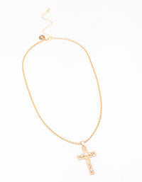 Gold Cross Pendant Necklace - link has visual effect only