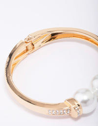 Gold Pearl Bold Wrist Cuff - link has visual effect only
