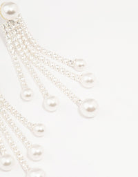 Silver Plated Cupchain & Pearl Drop Earrings - link has visual effect only