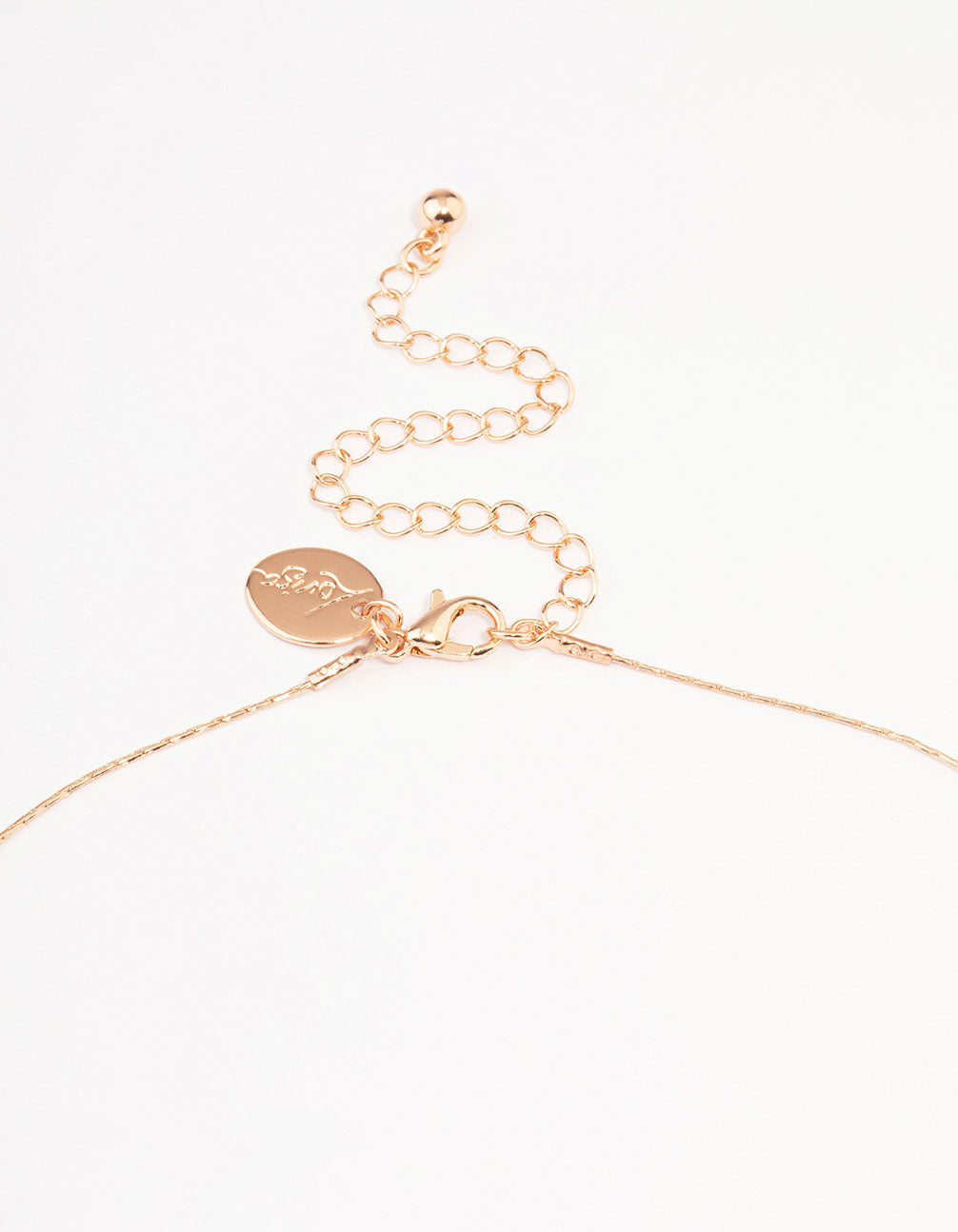 Rose Gold Plated Freshwater Pearl Dotted Fine Necklace