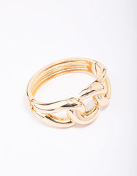 Gold Twisted Bold Bangle - link has visual effect only