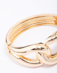 Gold Twisted Bold Bangle - link has visual effect only