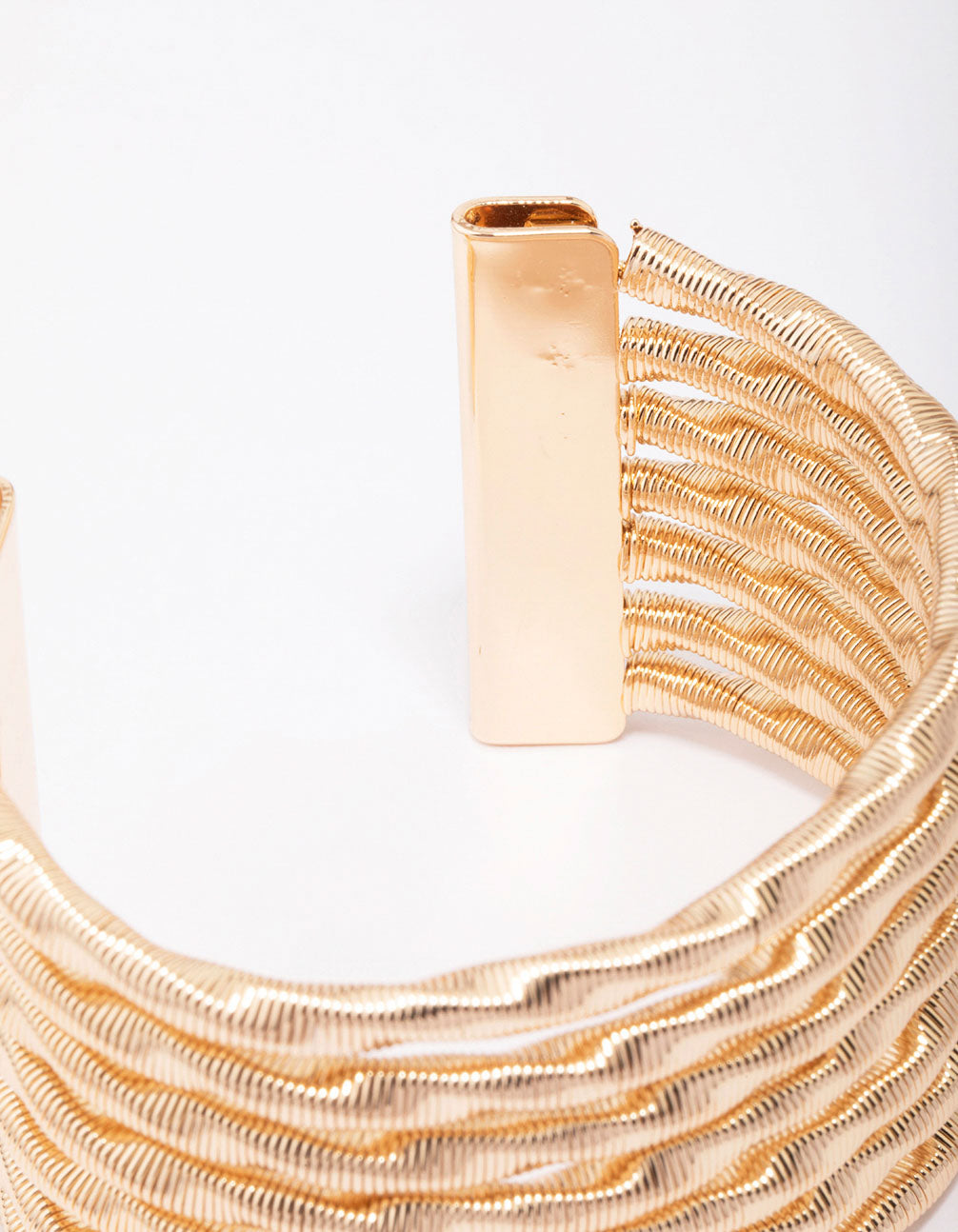 Gold Textured Wrist Cuff